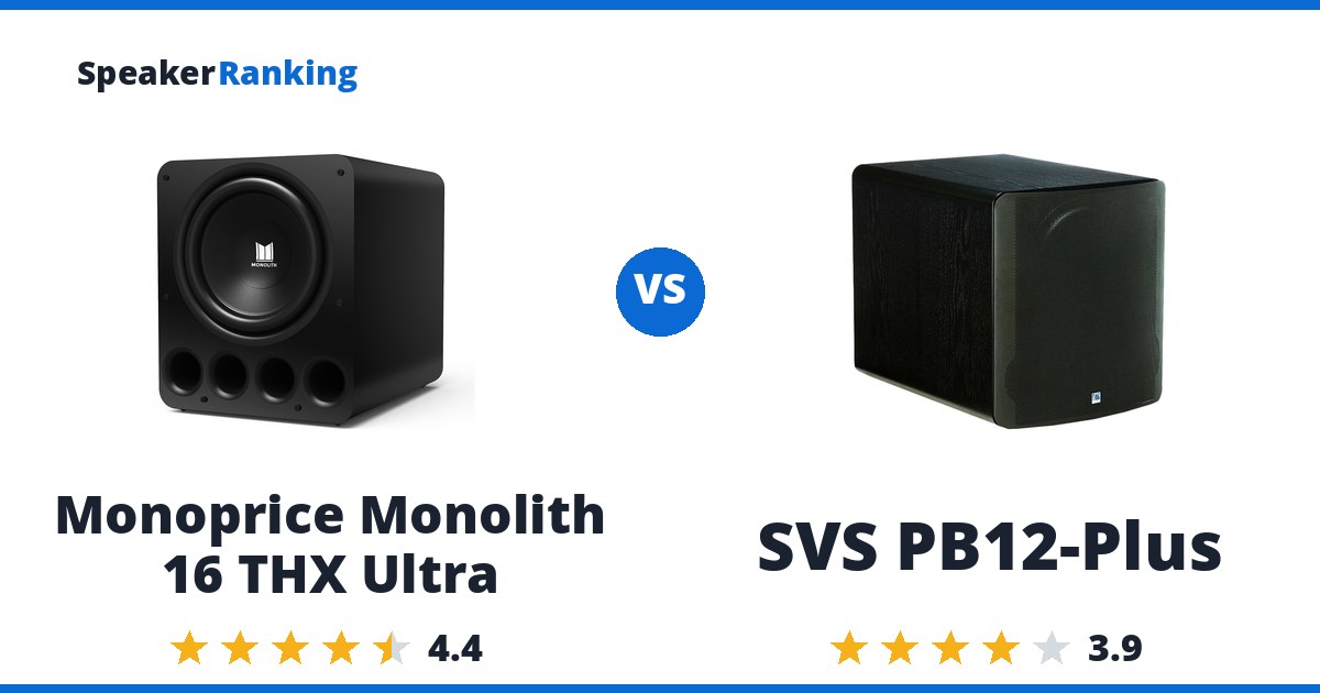 Monoprice Monolith 16 THX Ultra vs SVS PB12-Plus