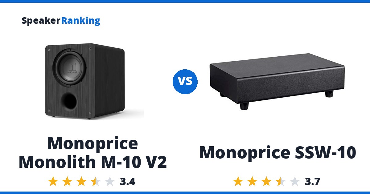 Monoprice Monolith M-10 V2 vs Monoprice SSW-10