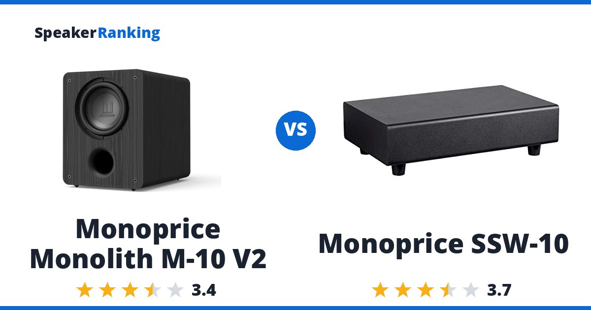 Monoprice Monolith M-10 V2 vs Monoprice SSW-10