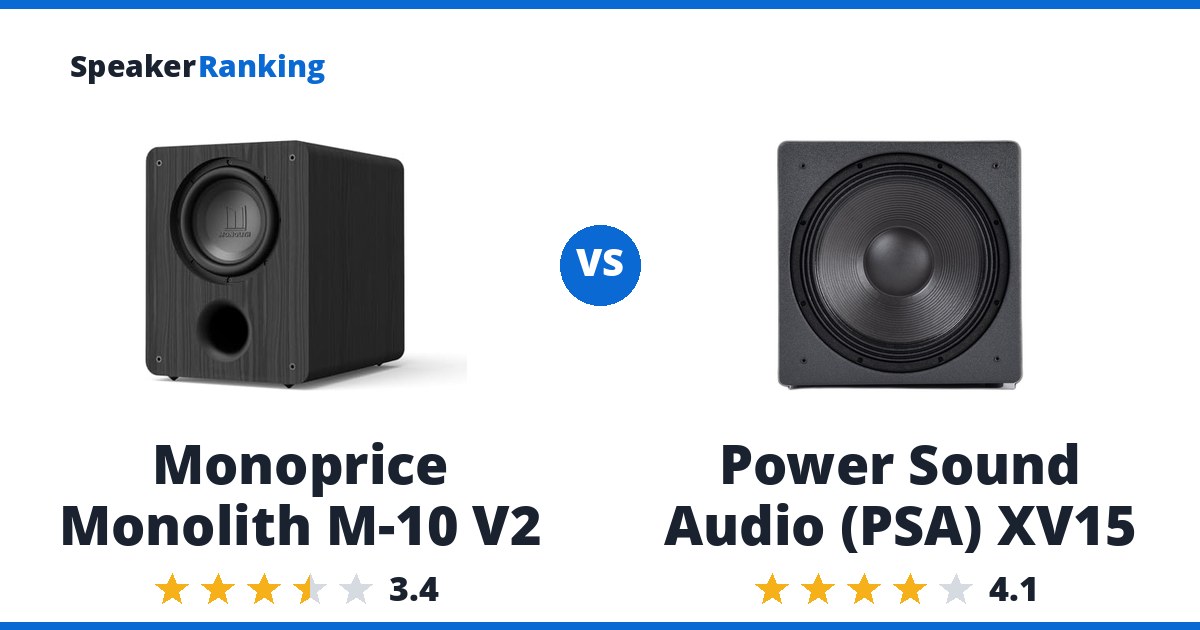 Monoprice Monolith M-10 V2 vs Power Sound Audio (PSA) XV15