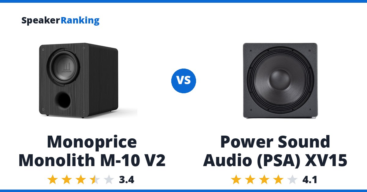Monoprice Monolith M-10 V2 vs Power Sound Audio (PSA) XV15