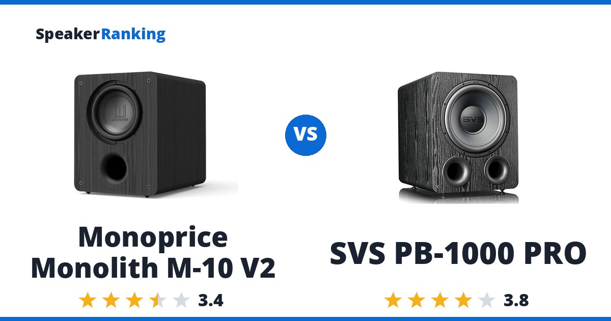 Monoprice Monolith M-10 V2 vs SVS PB-1000 PRO