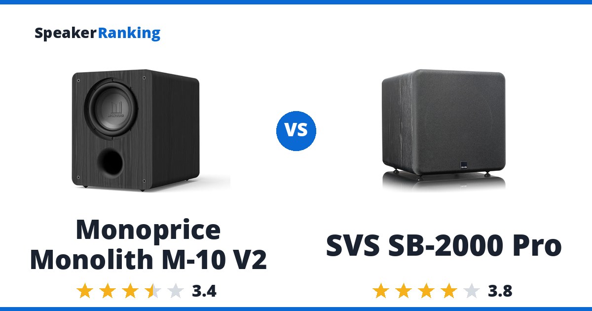 Monoprice Monolith M-10 V2 vs SVS SB-2000 Pro
