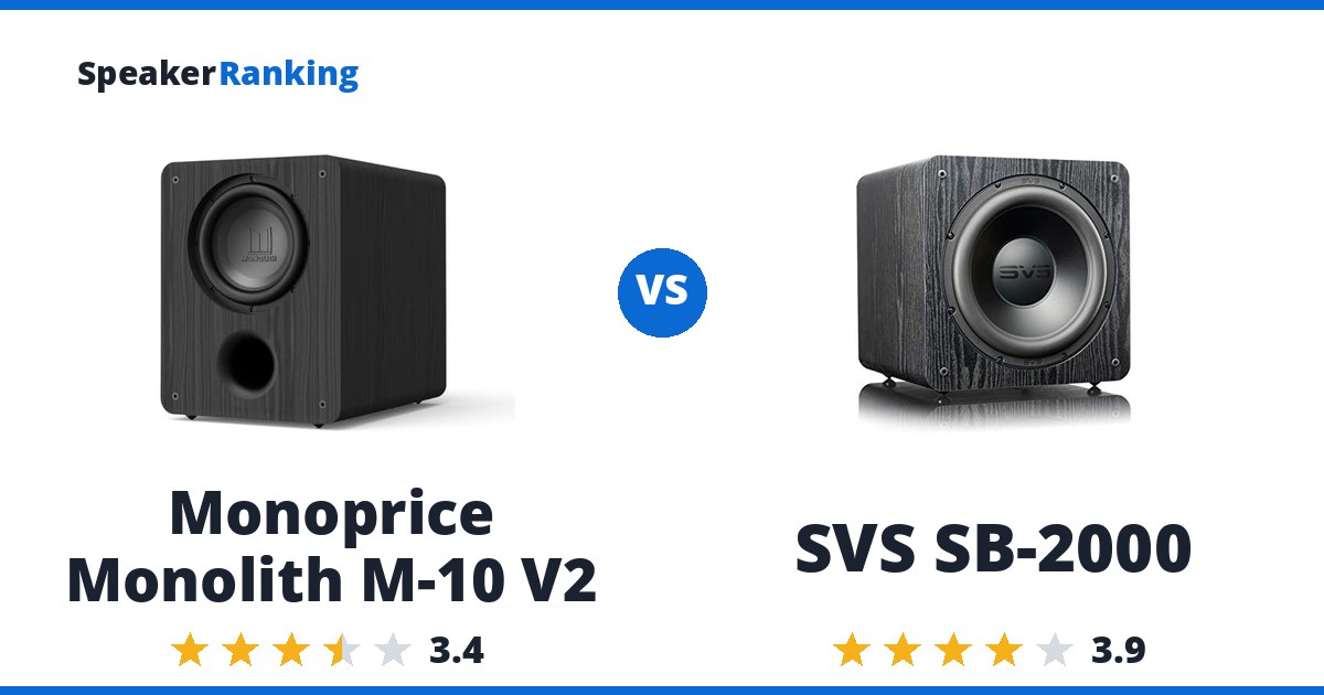Monoprice Monolith M-10 V2 vs SVS SB-2000