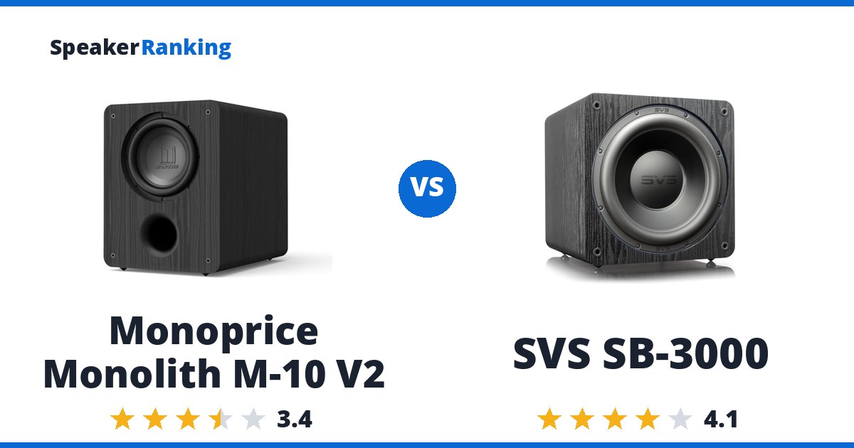 Monoprice Monolith M-10 V2 vs SVS SB-3000