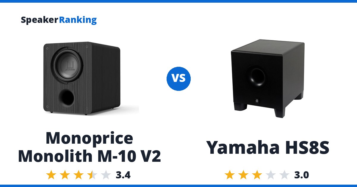 Monoprice Monolith M-10 V2 vs Yamaha HS8S