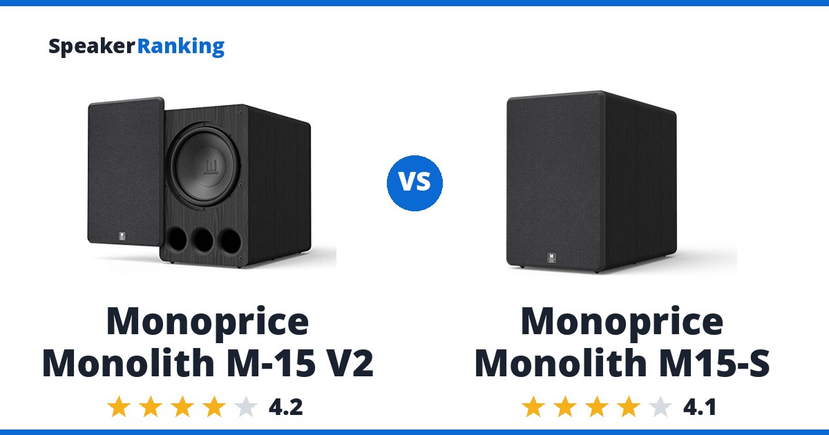Monoprice Monolith M-15 V2 vs Monoprice Monolith M15-S