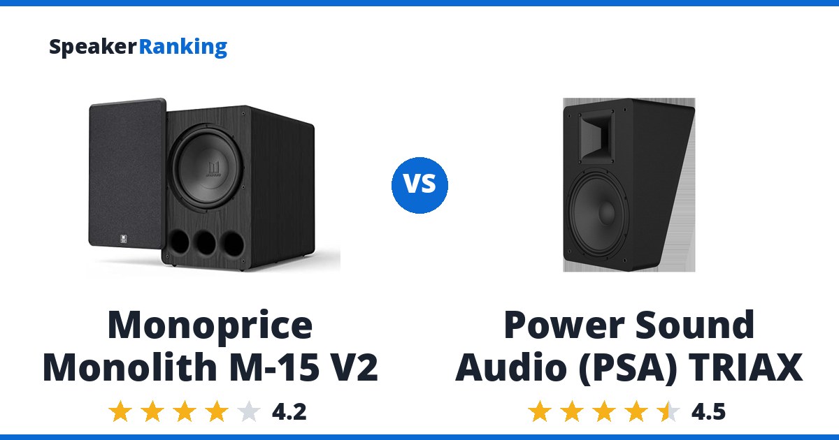 Monoprice Monolith M-15 V2 vs Power Sound Audio (PSA) TRIAX