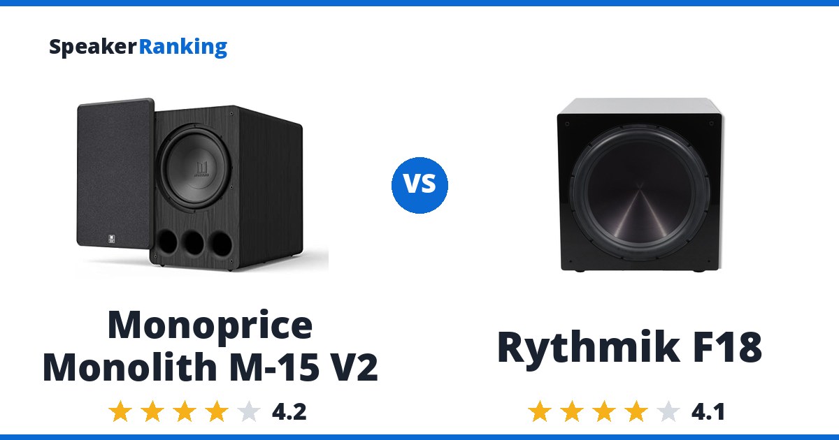 Monoprice Monolith M-15 V2 vs Rythmik F18