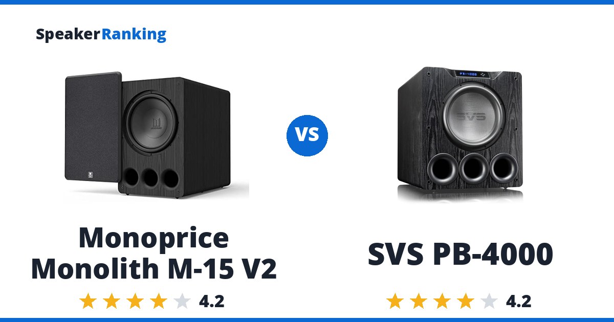 Monoprice Monolith M-15 V2 vs SVS PB-4000