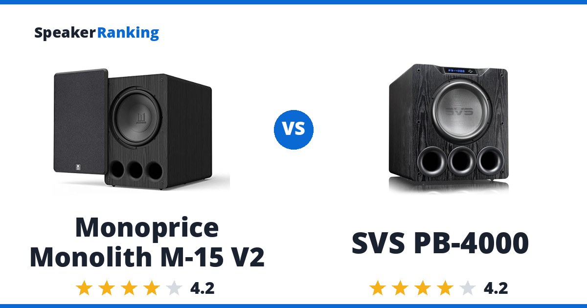 Monoprice Monolith M-15 V2 vs SVS PB-4000