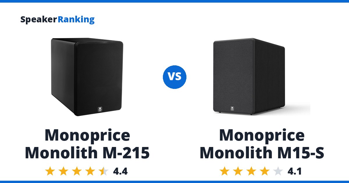 Monoprice Monolith M-215 vs Monoprice Monolith M15-S