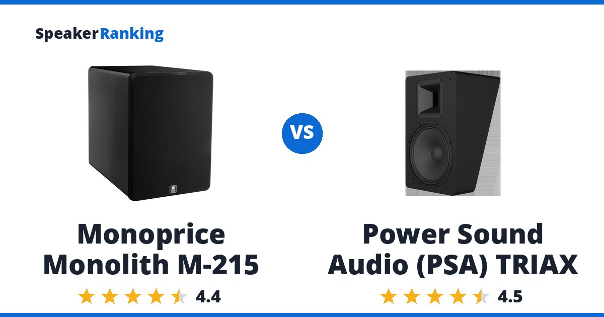 Monoprice Monolith M-215 vs Power Sound Audio (PSA) TRIAX