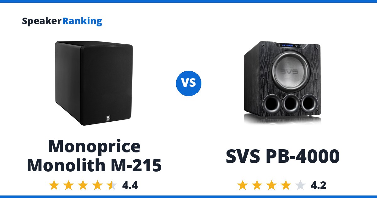Monoprice Monolith M-215 vs SVS PB-4000