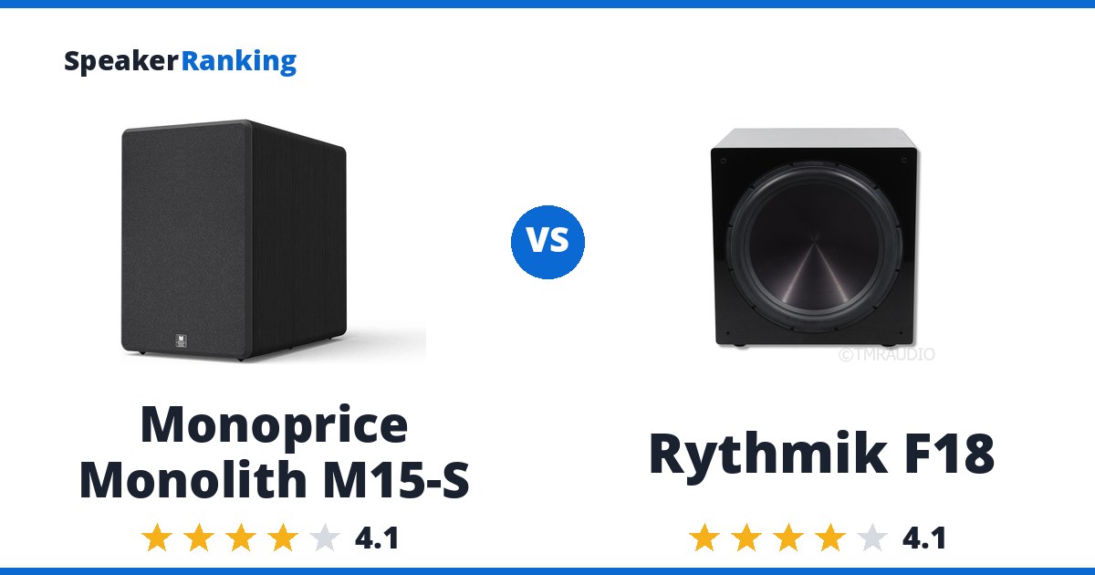 Monoprice Monolith M15-S vs Rythmik F18