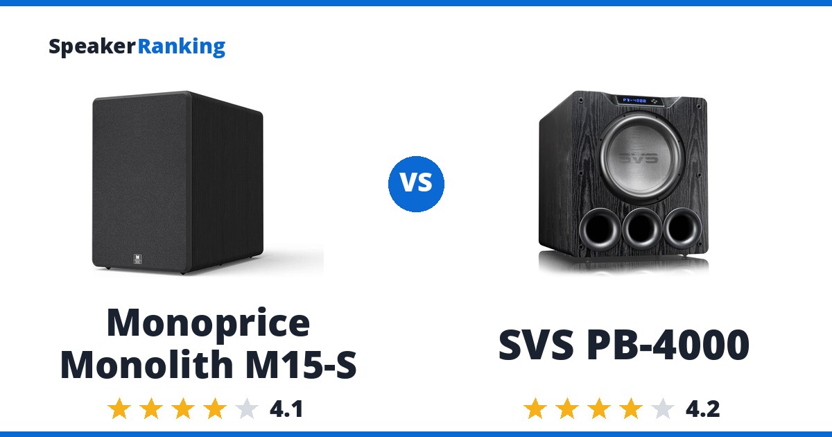 Monoprice Monolith M15-S vs SVS PB-4000