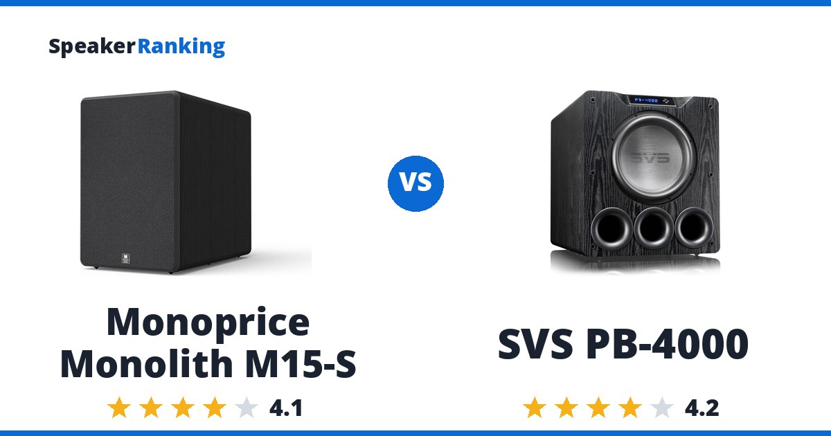 Monoprice Monolith M15-S vs SVS PB-4000