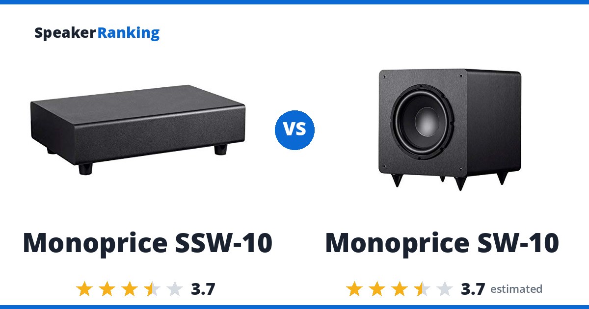 Monoprice SSW-10 vs Monoprice SW-10