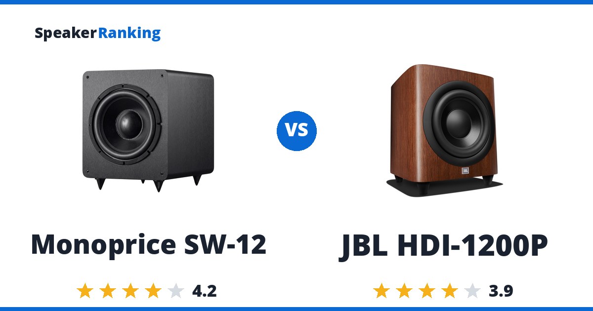 Monoprice SW-12 vs JBL HDI-1200P