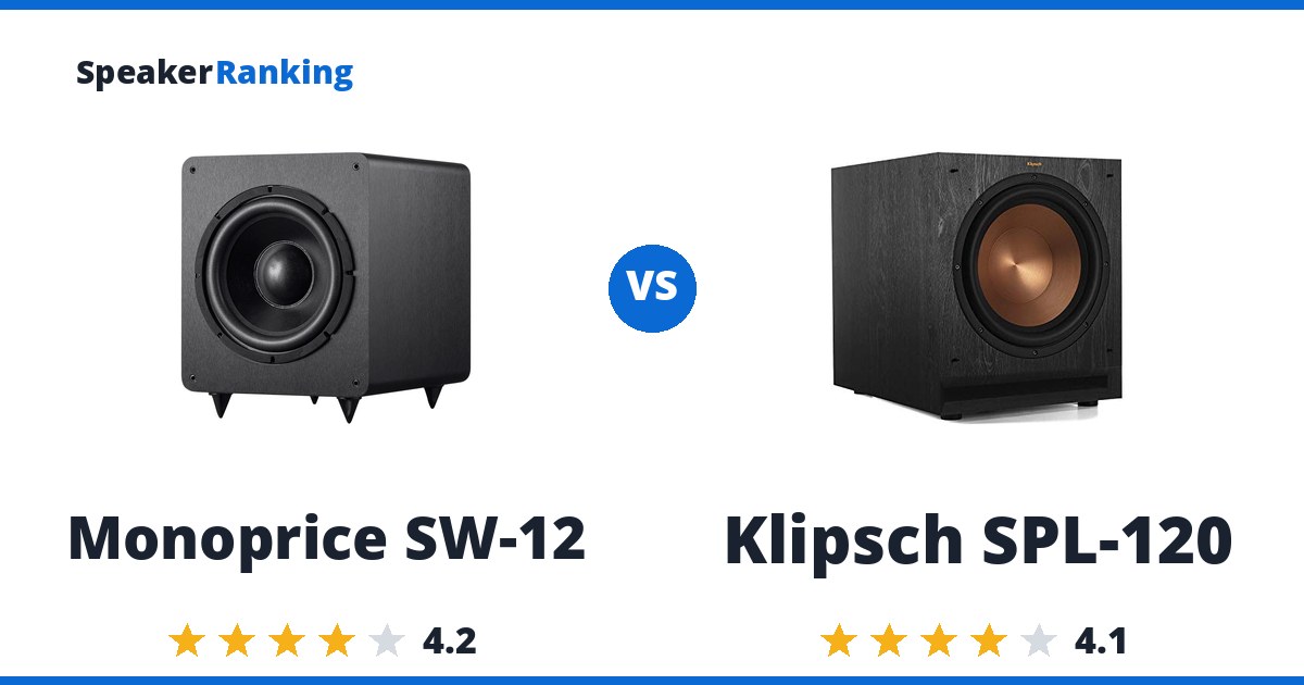 Monoprice SW-12 vs Klipsch SPL-120