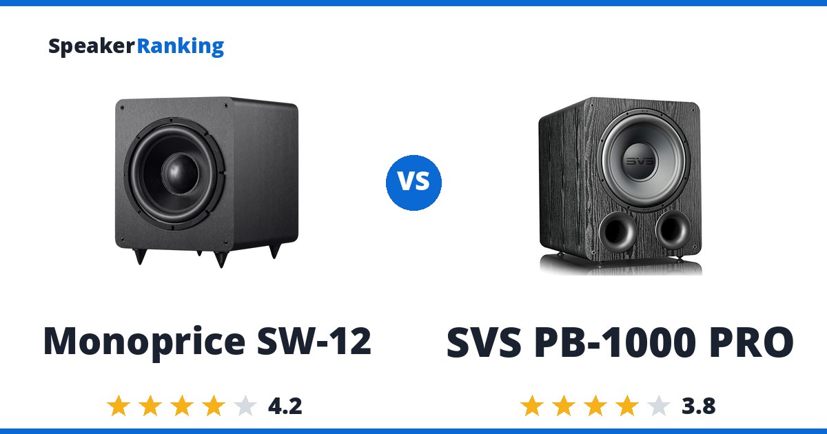 Monoprice SW-12 vs SVS PB-1000 PRO