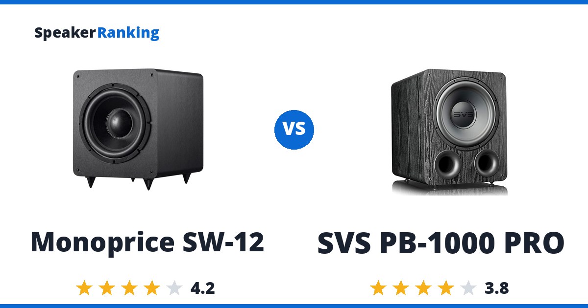 Monoprice SW-12 vs SVS PB-1000 PRO