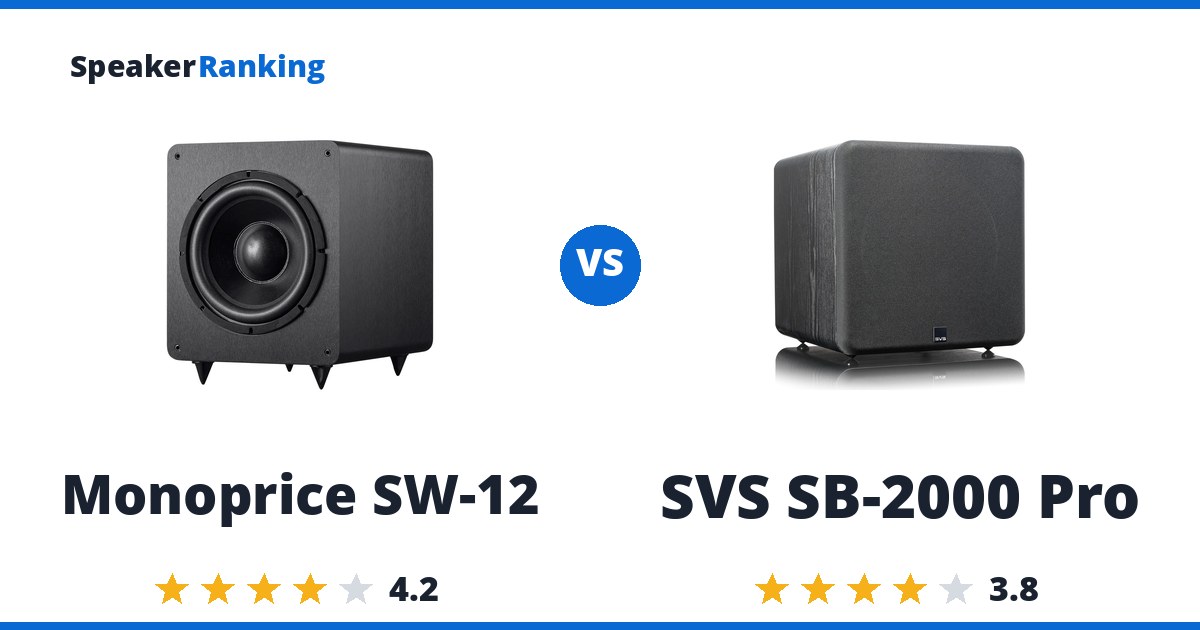 Monoprice SW-12 vs SVS SB-2000 Pro