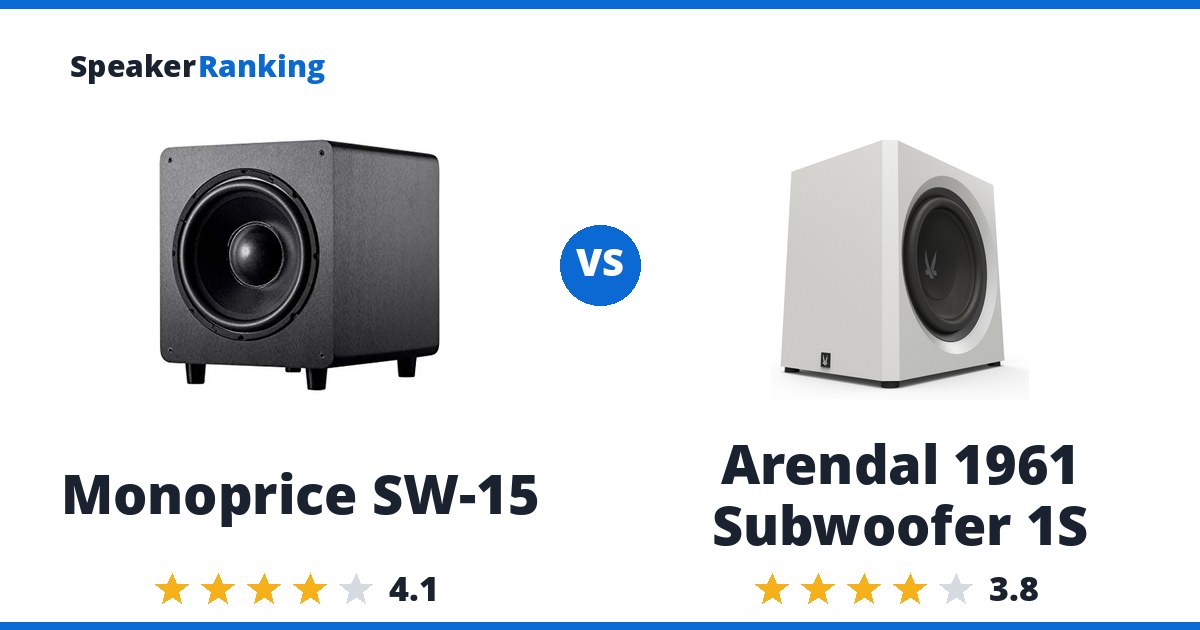 Monoprice SW-15 vs Arendal 1961 Subwoofer 1S
