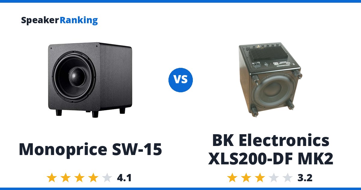 Monoprice SW-15 vs BK Electronics XLS200-DF MK2