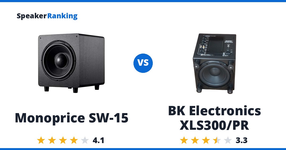 Monoprice SW-15 vs BK Electronics XLS300/PR