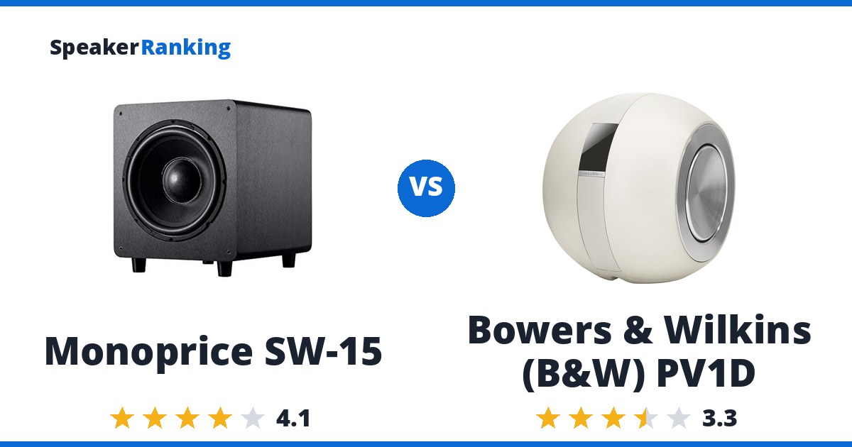Monoprice SW-15 vs Bowers & Wilkins (B&W) PV1D