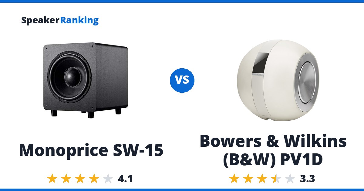 Monoprice SW-15 vs Bowers & Wilkins (B&W) PV1D