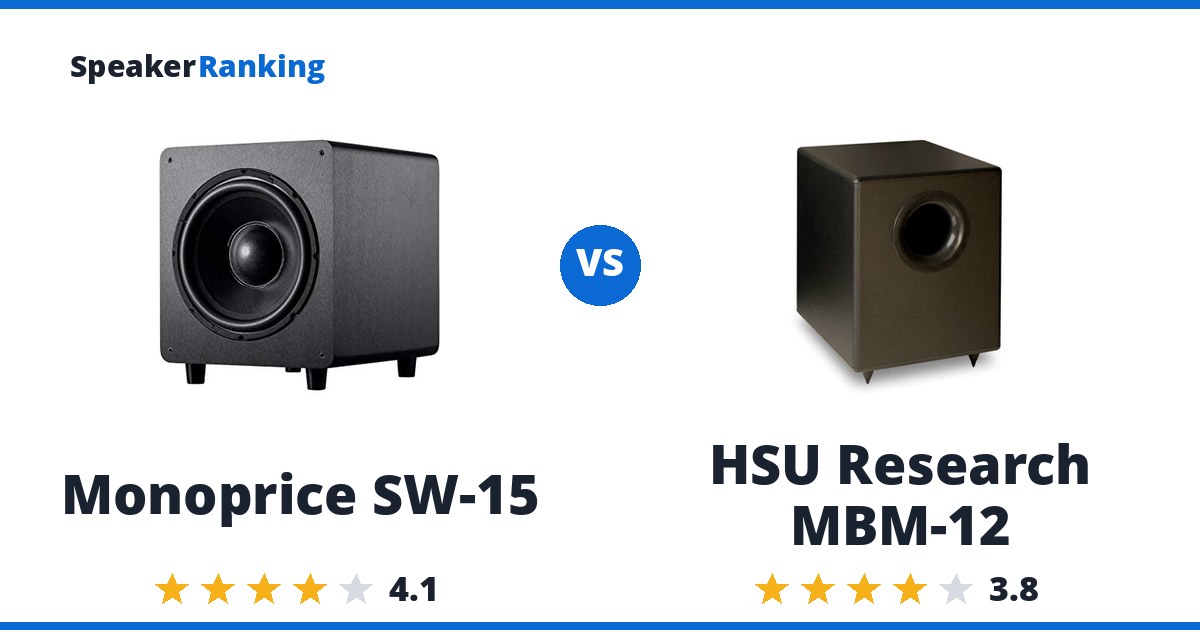 Monoprice SW-15 vs HSU Research MBM-12
