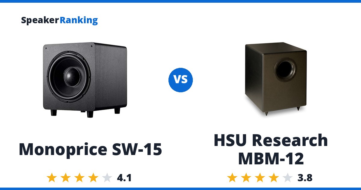 Monoprice SW-15 vs HSU Research MBM-12