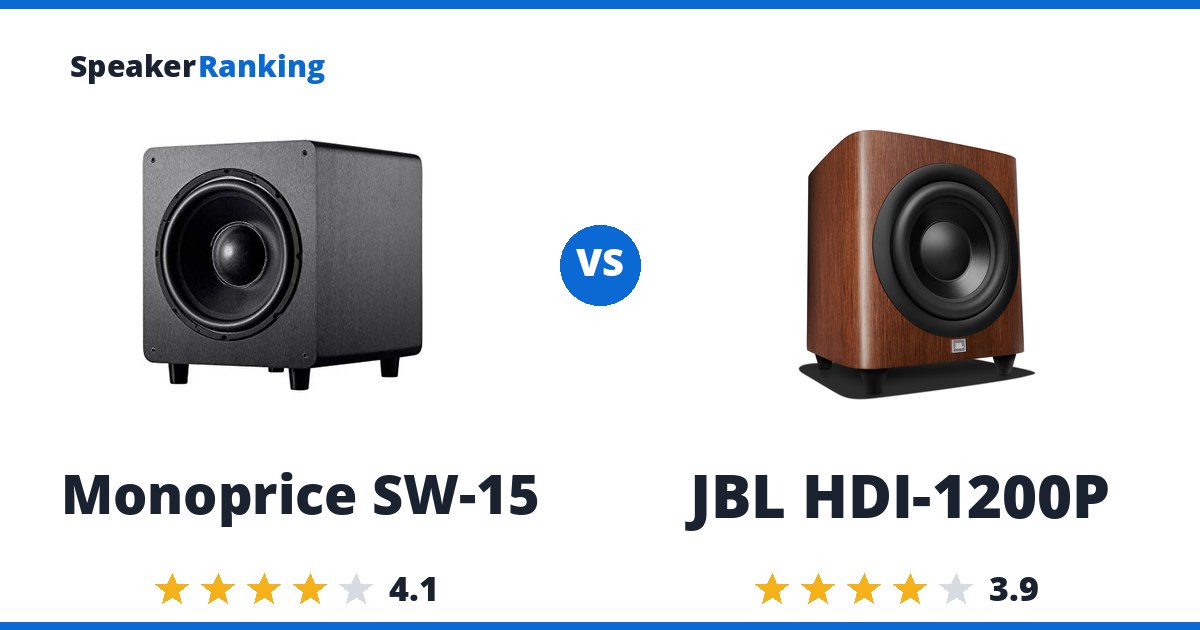 Monoprice SW-15 vs JBL HDI-1200P