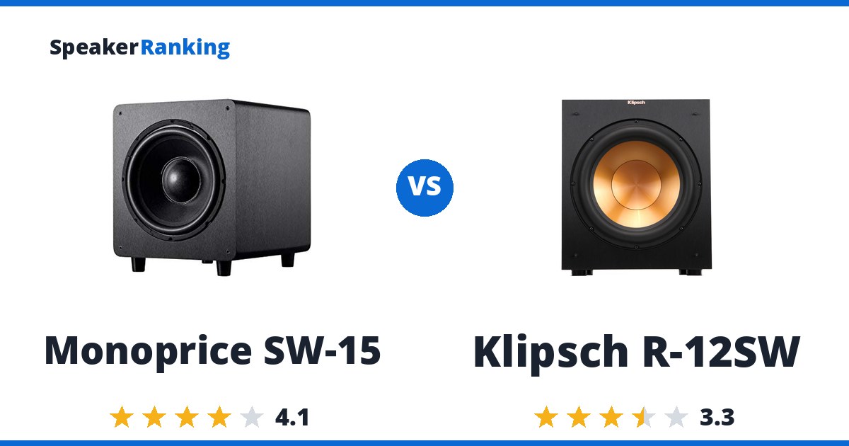 Monoprice SW-15 vs Klipsch R-12SW