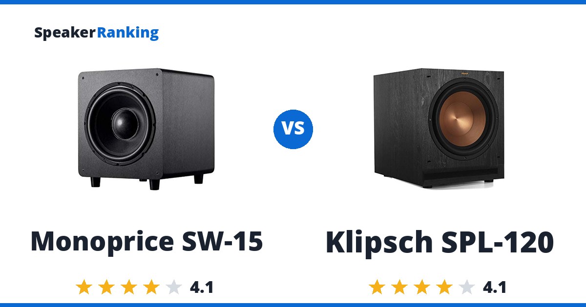 Monoprice SW-15 vs Klipsch SPL-120