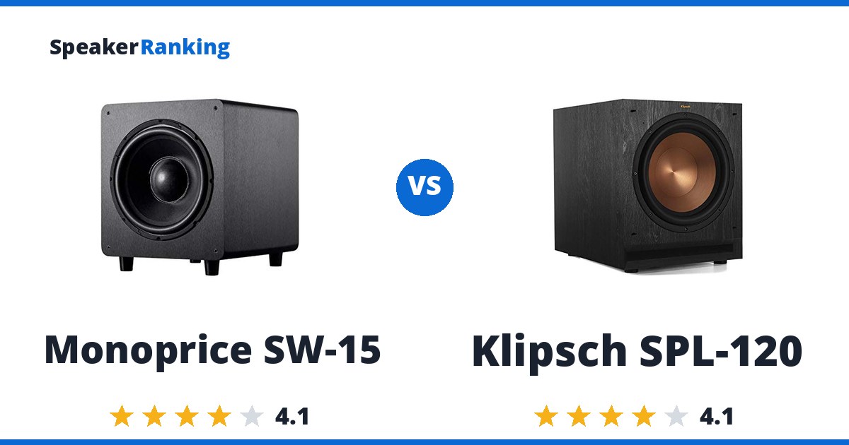 Monoprice SW-15 vs Klipsch SPL-120