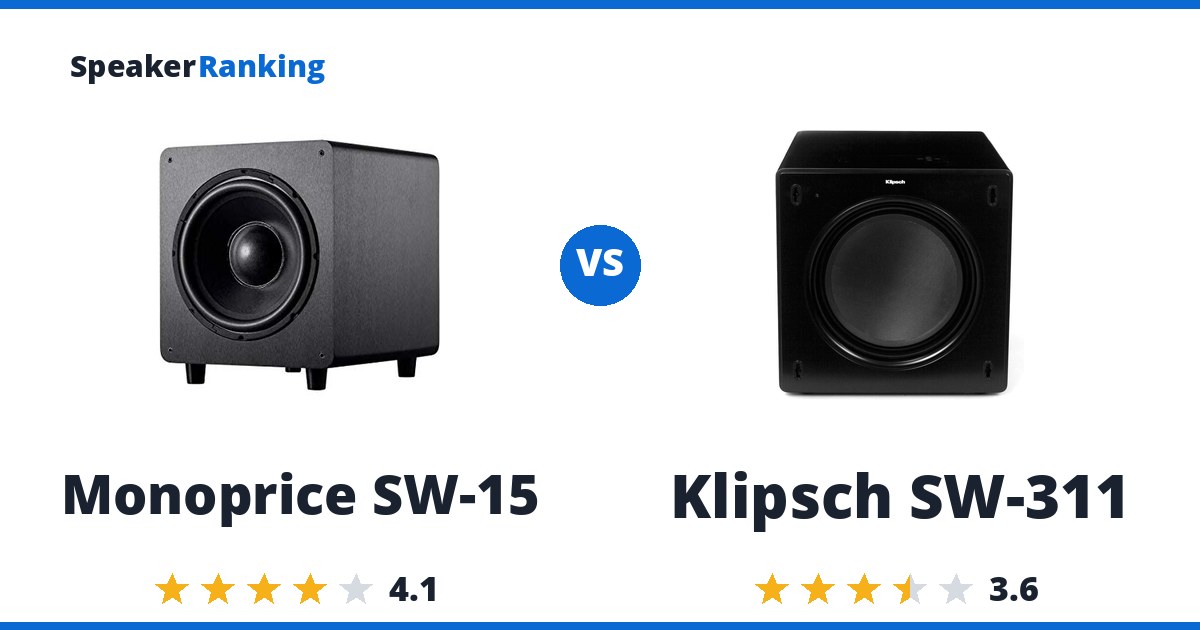 Monoprice SW-15 vs Klipsch SW-311