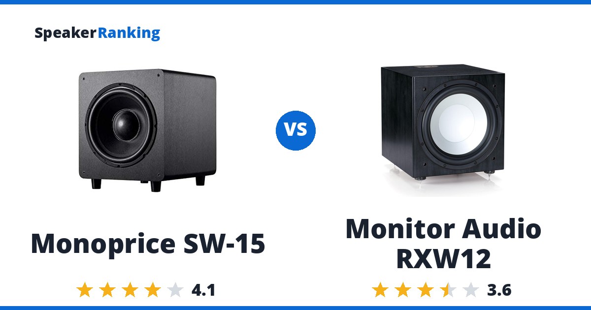 Monoprice SW-15 vs Monitor Audio RXW12