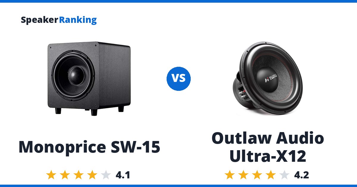 Monoprice SW-15 vs Outlaw Audio Ultra-X12