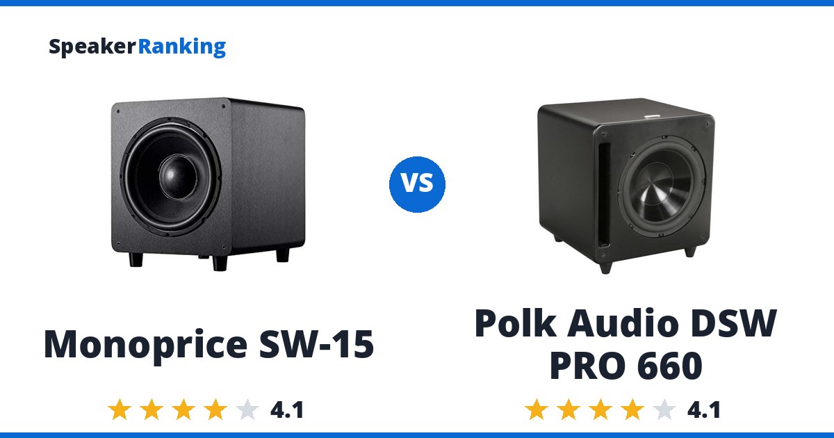 Monoprice SW-15 vs Polk Audio DSW PRO 660