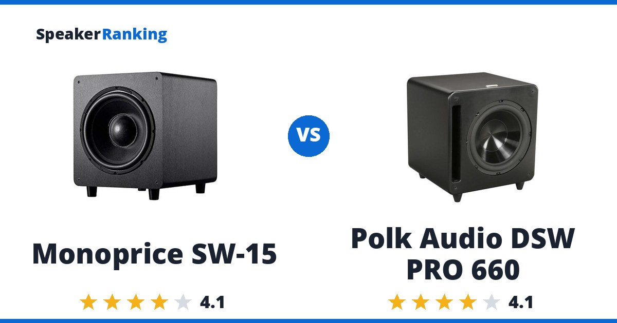 Monoprice SW-15 vs Polk Audio DSW PRO 660