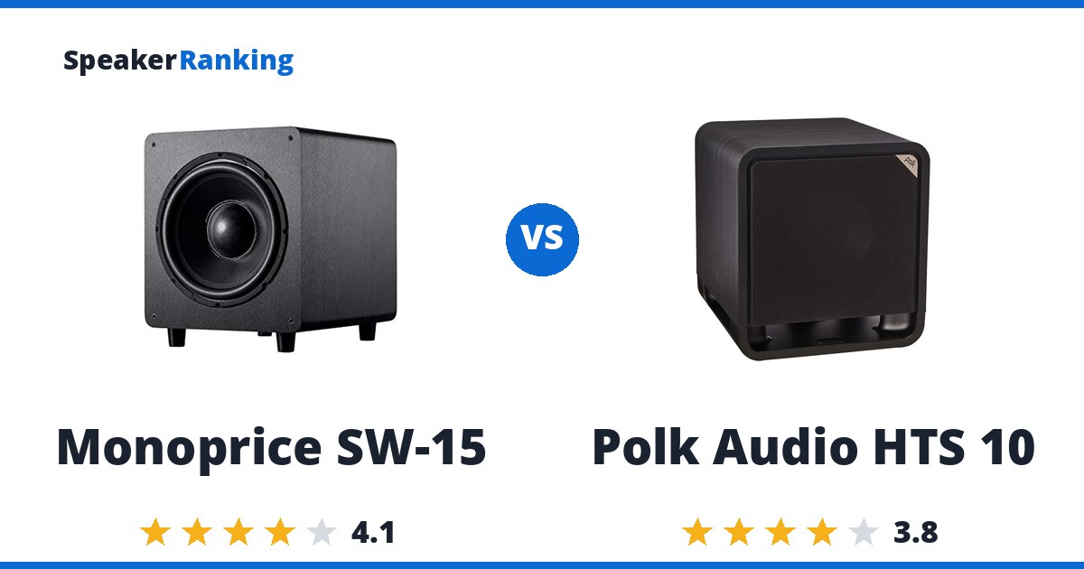 Monoprice SW-15 vs Polk Audio HTS 10