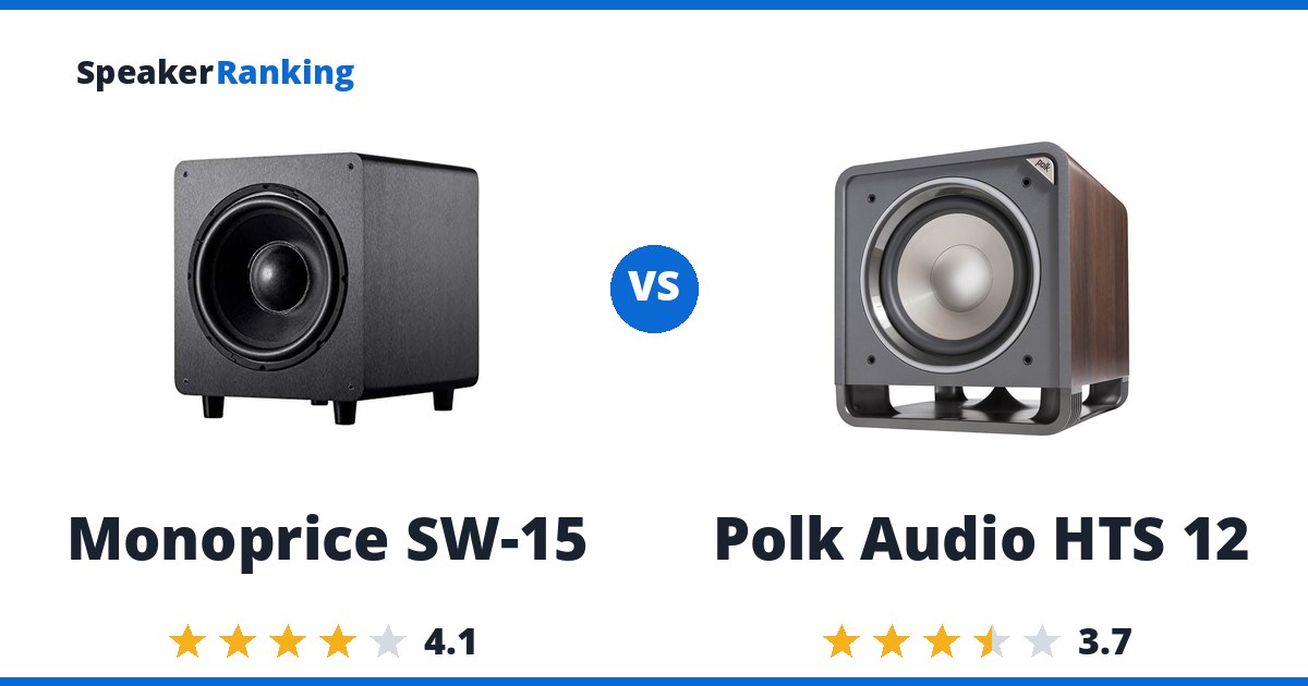 Monoprice SW-15 vs Polk Audio HTS 12