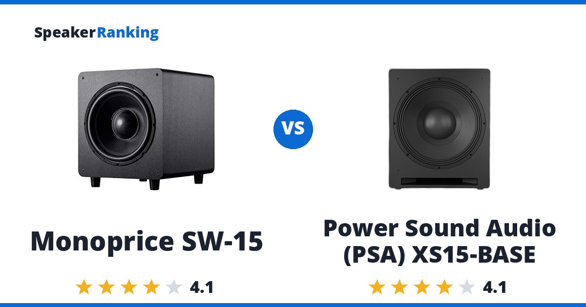 Monoprice SW-15 vs Power Sound Audio (PSA) XS15-BASE