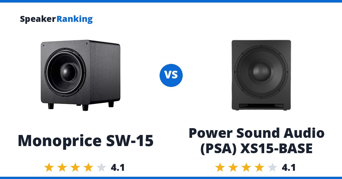 Monoprice SW-15 vs Power Sound Audio (PSA) XS15-BASE