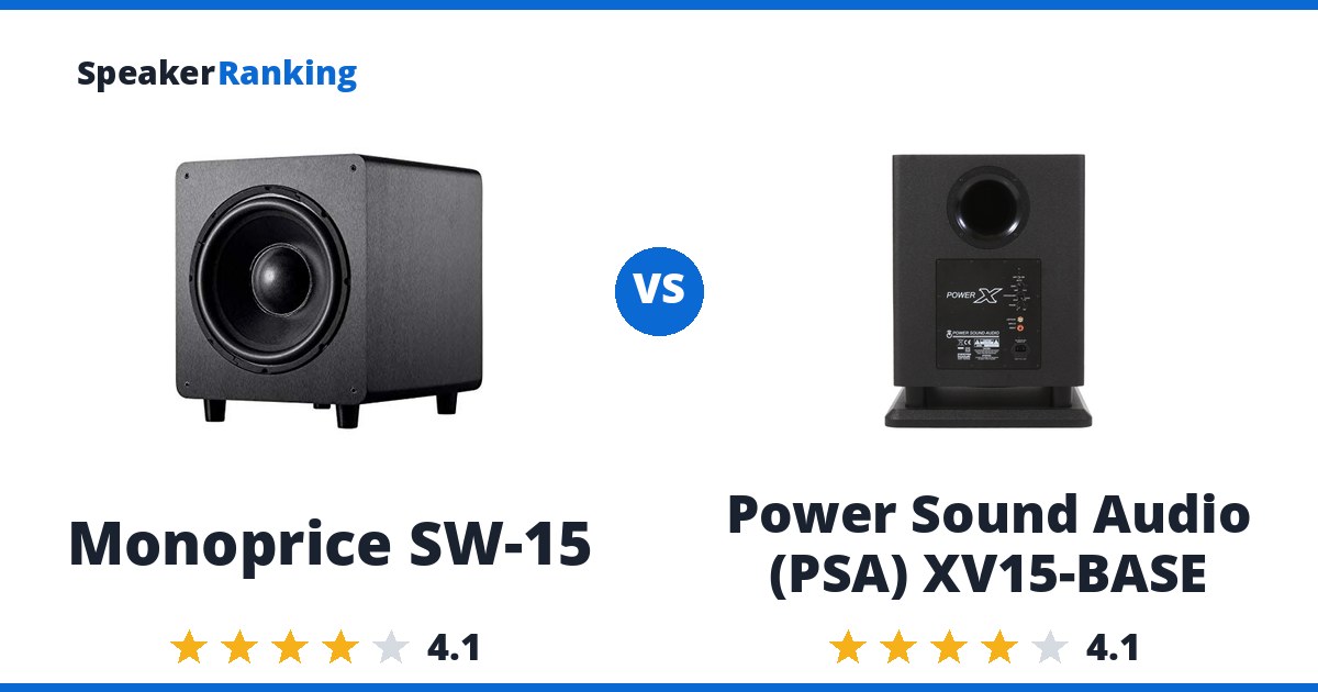 Monoprice SW-15 vs Power Sound Audio (PSA) XV15-BASE