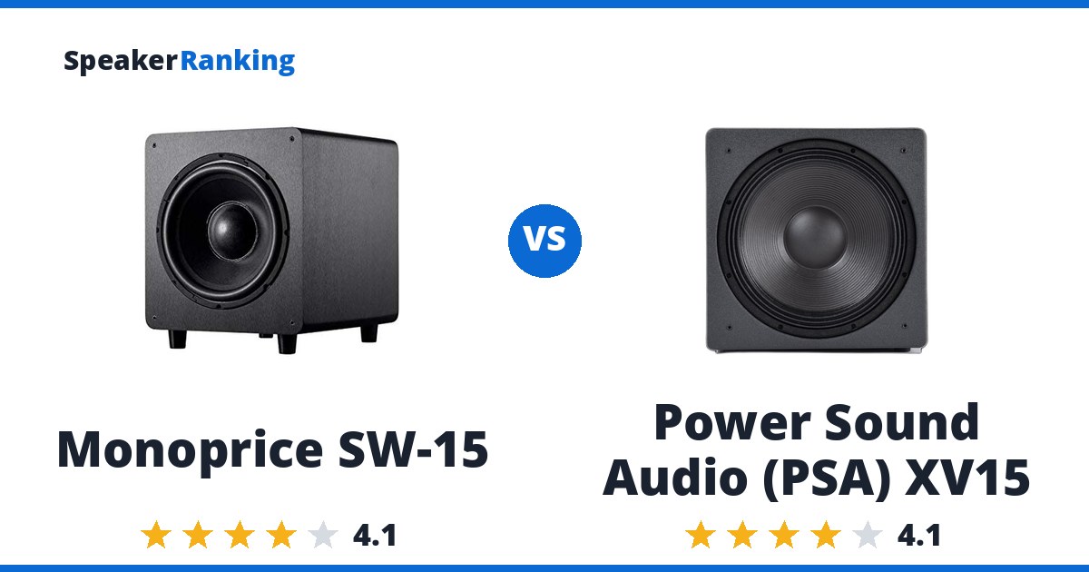 Monoprice SW-15 vs Power Sound Audio (PSA) XV15