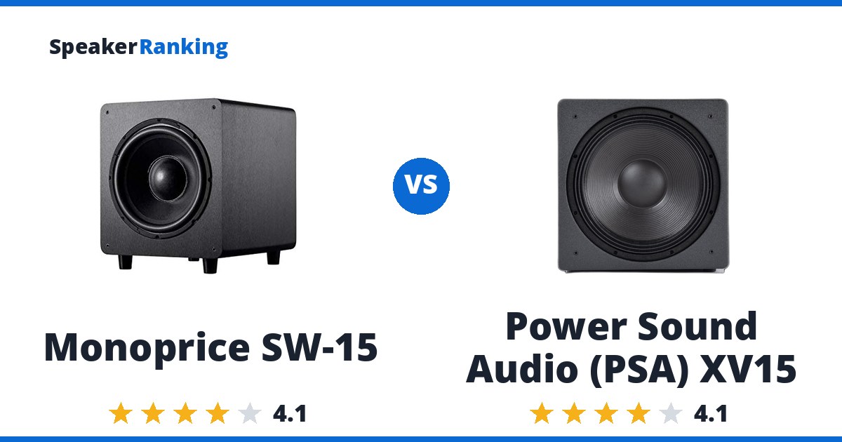 Monoprice SW-15 vs Power Sound Audio (PSA) XV15